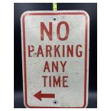 No parking metal sign 12x18