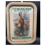 Remington rifles and shotguns metal tray 12x17