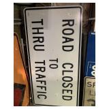 Road closed metal sign - 60x30 inches