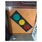 Stop light metal sign - 48x48 inches