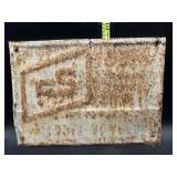 FS metal sign - 14x10 inches