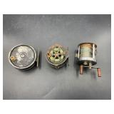 3 fishing reels - ocean city no. 35, j.c.