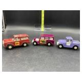 3 tootsie toy trucks