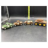4 military vehicle tootsie toys