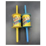 2 vintage kite cord spools