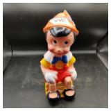 Pinocchio bank... No bottom stopper 11 " tall