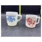 Davey Crokett mug & Fire king advertising mug