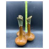 3 stem pottery vase
