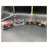 4 nascar hot wheels in cases