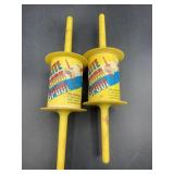 2 vintage kite cord spools