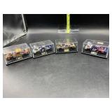 4 nascar hot wheels in cases