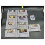 9 Super Nintendo games & 1 Nintendo game boy game