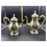 2 remembrance silver plate - coffee and tea