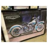 Framed Harley Davidson puzzle photo- blue