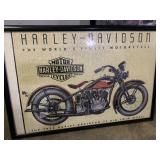 Harley Davidson motorcycle framed puzzle