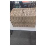 (New) Rattan Double Lidded Laundry Basket with