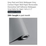 (New) 118" x 17.7" Gray Peel & Stick Wallpaper/