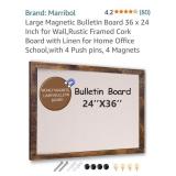 (New) 24" x 36" Magnetic  Bulletin Board with
