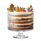 New Glass Trifle Bowl with Pedestal, 3.43qt