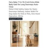 (New) 71.6" x 76.3"  Extra Wide Baby Gate (