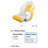 New MSC Captain Boat Seat (White/Yellow)It is
