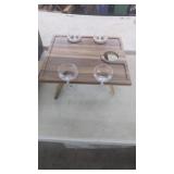 Portable Wine Table & Glasses