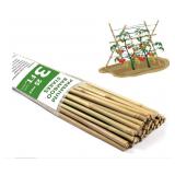 New 25 pk. Bamboo Stakes,3FT Natural Bamboo