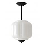 Milk Glass Chandelier, 9.8 Inch Metal Glass Semi