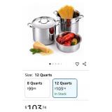 New Cooks Standard 12 Quart Pasta Pot Set 4-Piece