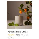 New Homecourt Mandarin  Basil 8 oz Candle  in Box