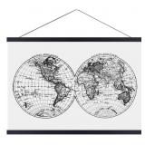 Landmass 30" Black Magnetic Wood Poster Hanger