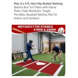 Baseball Hitting Batting Mat, 6 x 4 ft, Non-Slip