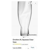 $600.New Orrefors Extra Large Squeeze Vase