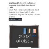 (New)  24" x 18" Magnetic Chalkboard
