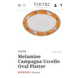 New Melamine Campagna Uccello Oval