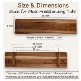 Acacia Wood Bathtub Tray Caddy, 35" L
