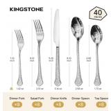 New 40 pc Kingston Stainless Steel Flatware set