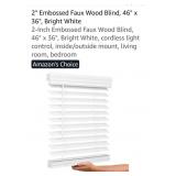 (New) 2inch Embossed Faux Blind (46" x 36"