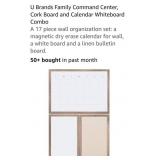 17 Piece Cork Board and Calendar