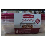 (3)Rubbermaid Take Alongs Containers and Lids