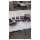 Estate... 33 Pieces  Brown Dripware Tableware ..(