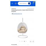 $985. Brand New Egg Swing Chair - White & Tan