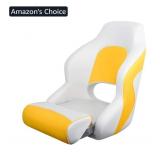 New Captain Boat Seat (White/Yellow). Looks