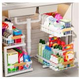 2 New   2 -Tier Pull-Out Under Sink Organizers,