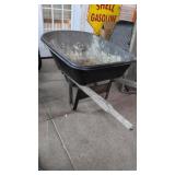Wheelbarrow, Rubber Tire. Fiberglass Body,, Wood