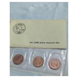 (3) 1980 P D S  Uncirculated Susan B Anthony