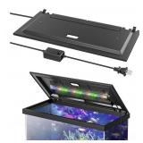 LED Aquarium Hood, Colored Lights, Fits 24"