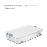 (New) Sterlite 56qt. Wheeled Latching Storage Box