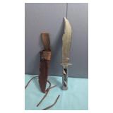 Vintage HUNTER MADE  RP Hunting Knife with Sheath