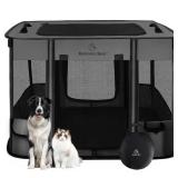 ROMANTIC BEAR Dog Playpen,Foldable Pet Puppy Cat